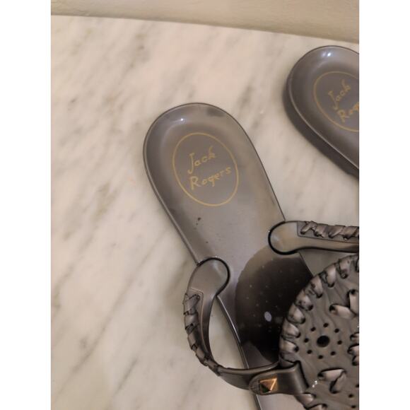 Jack Rogers Georgica Jelly Sandals in a Bronzie- Gray size 9 - Picture 2 of 3